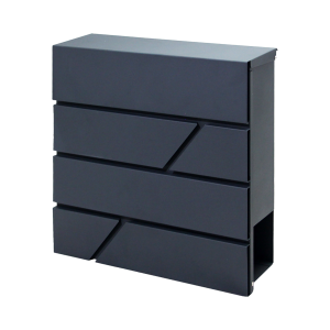 PALAWAN mailbox with newspaper holder, anthracite